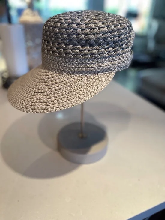 Eric Javits Squishee Adjustable Back "Army Girl" Hat / Cap in Gray White - Picture 5 of 14